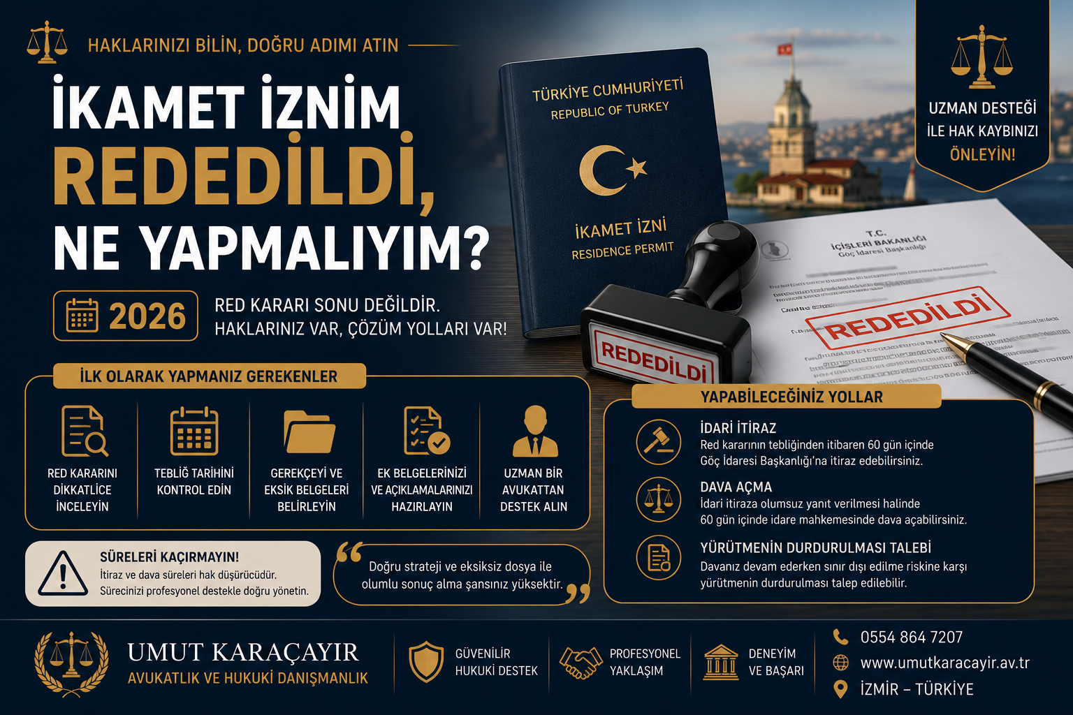 İkamet İznim Reddedildi, Ne Yapmalıyım? | 2026